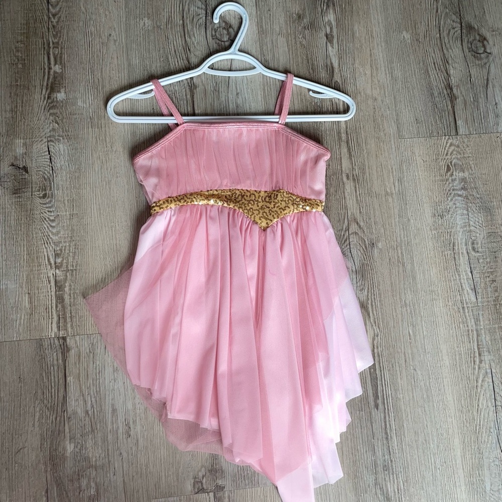 Pink and Gold Kids Costume Dress